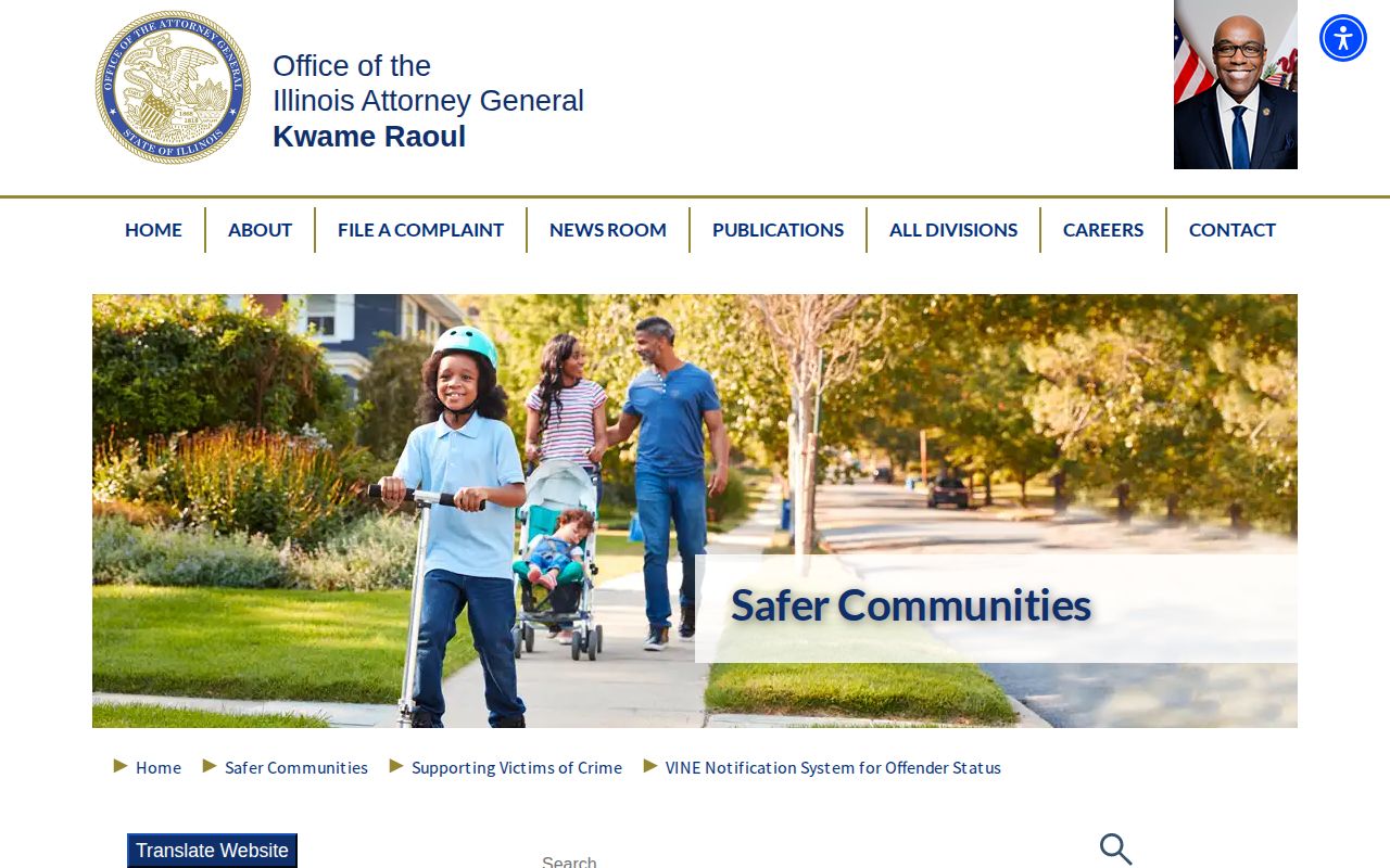 Illinois VINE custody notification path for Monroe County records