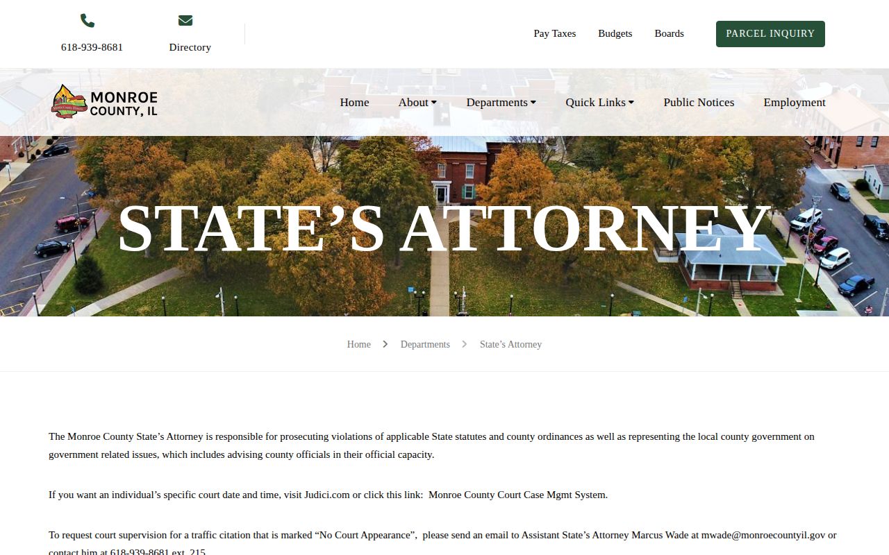 Monroe County warrant and court process source page